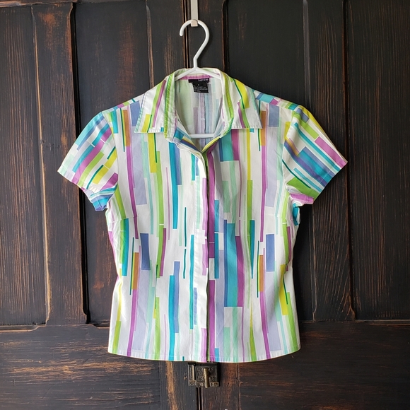 Kenzie Multicoloured Vertical Stripe Blouse - Picture 1 of 4